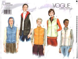 2450 EZ VOGUE ZIPPERED POCKET VEST HOOD OR NOT PATTERN 6-10